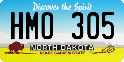 ND license plate HMO305