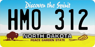 ND license plate HMO312