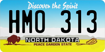 ND license plate HMO313