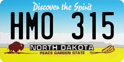 ND license plate HMO315