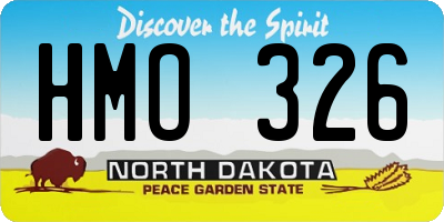 ND license plate HMO326
