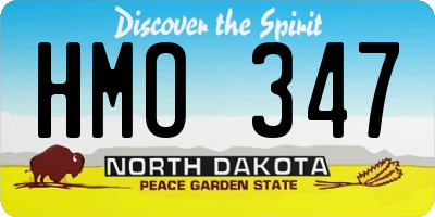 ND license plate HMO347