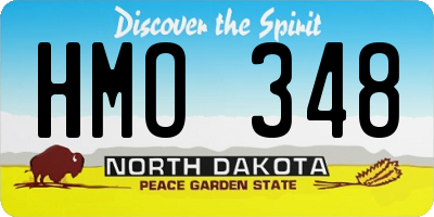 ND license plate HMO348