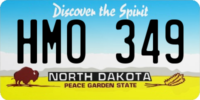 ND license plate HMO349