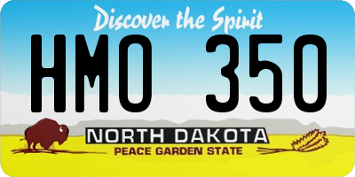 ND license plate HMO350