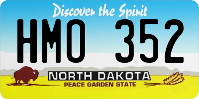 ND license plate HMO352