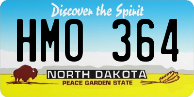 ND license plate HMO364