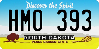 ND license plate HMO393