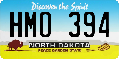 ND license plate HMO394