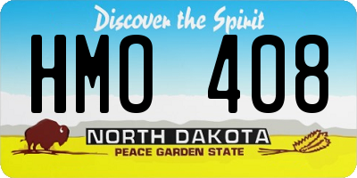 ND license plate HMO408