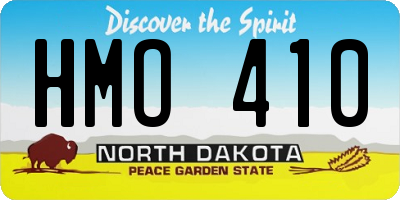 ND license plate HMO410