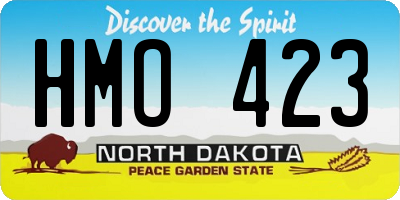 ND license plate HMO423