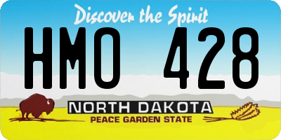 ND license plate HMO428