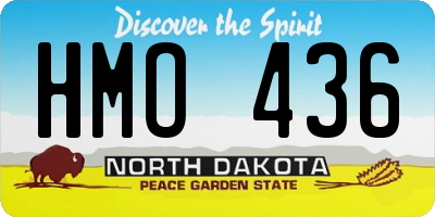 ND license plate HMO436