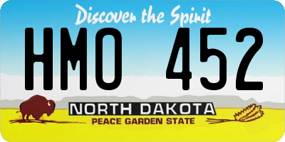 ND license plate HMO452