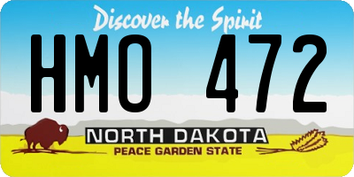 ND license plate HMO472