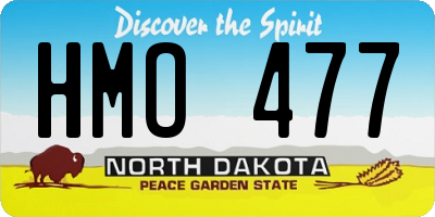 ND license plate HMO477