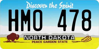 ND license plate HMO478