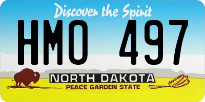 ND license plate HMO497