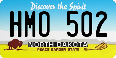ND license plate HMO502