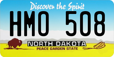 ND license plate HMO508