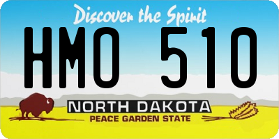 ND license plate HMO510