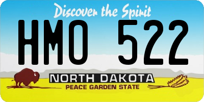 ND license plate HMO522