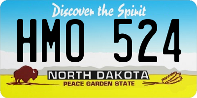 ND license plate HMO524