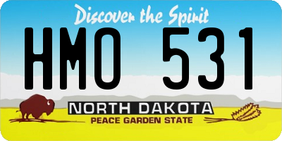 ND license plate HMO531