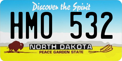 ND license plate HMO532