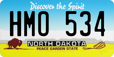 ND license plate HMO534
