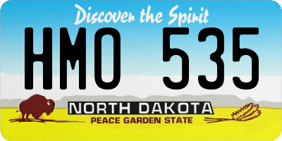ND license plate HMO535