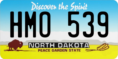 ND license plate HMO539