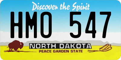 ND license plate HMO547