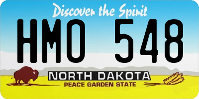 ND license plate HMO548