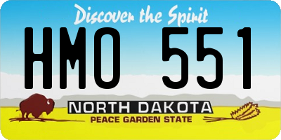 ND license plate HMO551