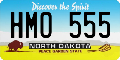 ND license plate HMO555