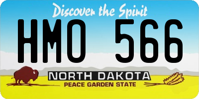 ND license plate HMO566