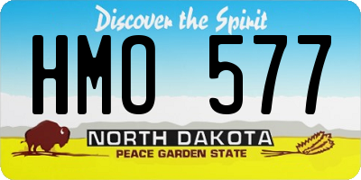 ND license plate HMO577