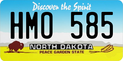 ND license plate HMO585
