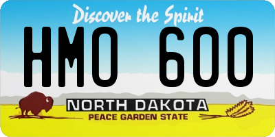 ND license plate HMO600