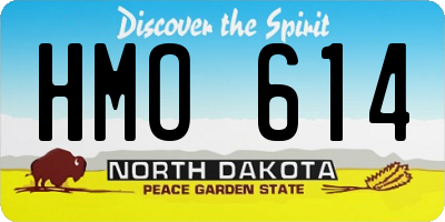 ND license plate HMO614