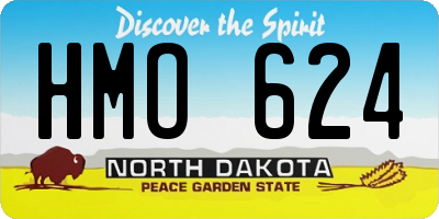 ND license plate HMO624