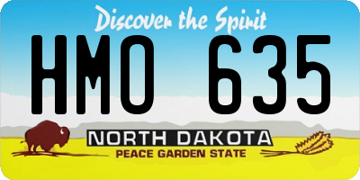 ND license plate HMO635