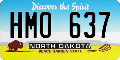 ND license plate HMO637
