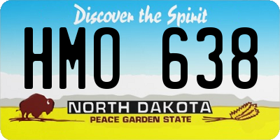 ND license plate HMO638