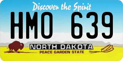 ND license plate HMO639