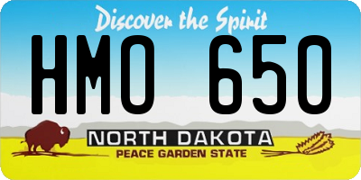 ND license plate HMO650