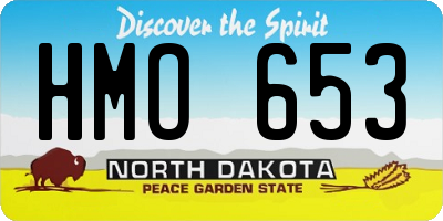 ND license plate HMO653