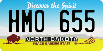 ND license plate HMO655